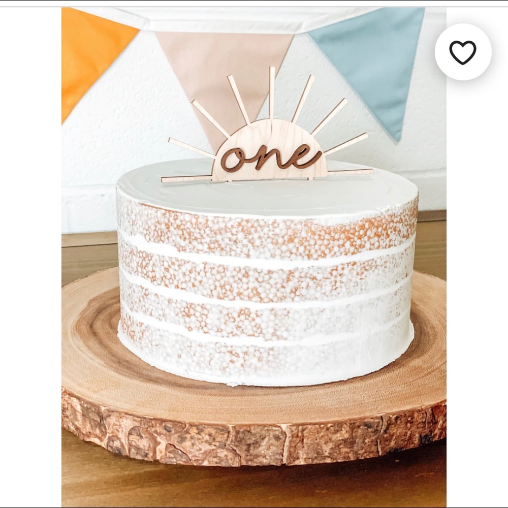 Sun cake topper for one year old